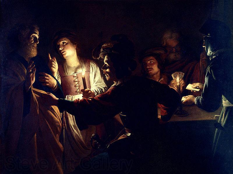 Gerard van Honthorst De Verloochening van Sint Petrus Germany oil painting art